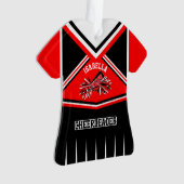 Rot, Schwarz und Weiß Chef Outfit Ornament (Vorderseite)