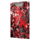 Rot, Schwarz und Weiß-Flüssig-Kunstmarmor Klemmbrett (Links)