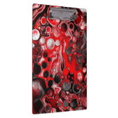 Rot, Schwarz und Weiß-Flüssig-Kunstmarmor Klemmbrett (Rechts)