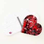 Rot, Schwarz und Weiß-Flüssig-Kunstmarmor Notizblock (Innenseite)