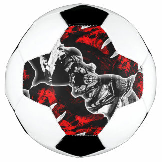 Rot Schwarz und Weiß Fußball