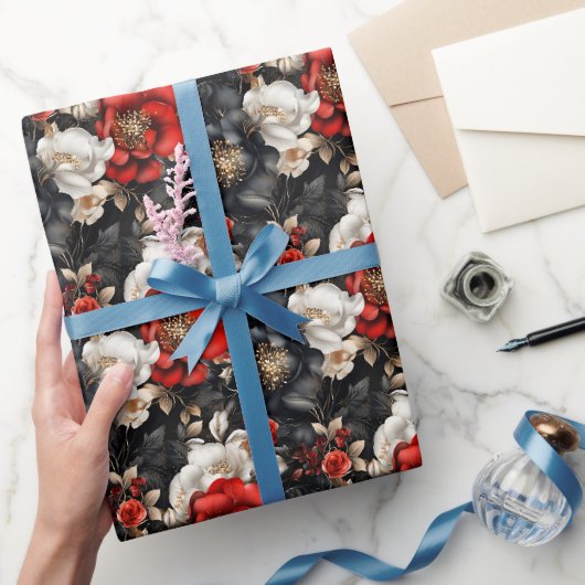 Rot, Schwarz und Weiß Geschenkpapier (Schenken)