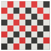 Rot Schwarz und Weiß Kariert Stoff (Muster)