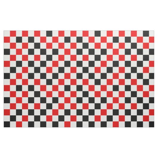 Rot Schwarz und Weiß Kariert Stoff (Fat Quarter (45,7 x 55,9 cm))