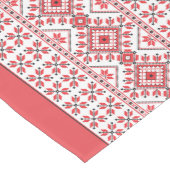 Rot Schwarz und Weiß Klassik Messe Isle Motif Mittelgroßer Tischläufer (Ecke)