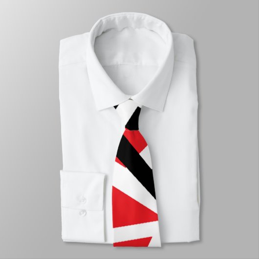 Rot, Schwarz und Weiß Krawatte (Gebunden)