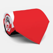 Rot, Schwarz und Weiß Krawatte (Gerollt)