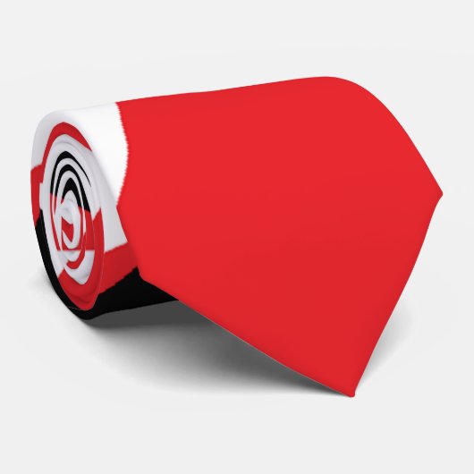 Rot, Schwarz und Weiß Krawatte (Gerollt)