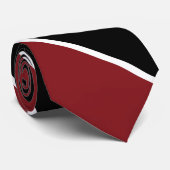 Rot Schwarz und Weiß Krawatte (Gerollt)