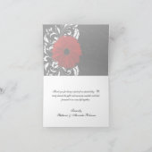 Rot, Schwarz und Weiß Scroll Gerbera Daisy Dankeskarte (Innenseite)
