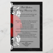 Rot, Schwarz und Weiß Scroll Gerbera Daisy Flyer (Vorne)