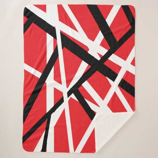 Rot, Schwarz und Weiß Sherpadecke (Vorderseite)