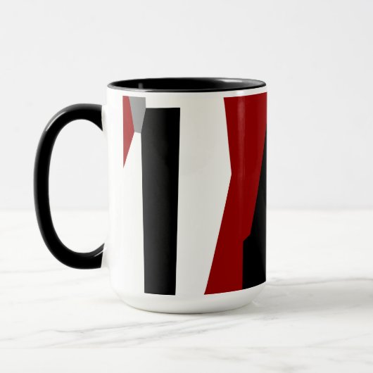 Rot Schwarz und Weiß Tasse (Links)