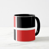 Rot, Schwarz und Weiß Tasse (VorderseiteRechts)