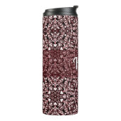 Rot, Schwarz und Weiß Thermosbecher (Nach links gedreht)