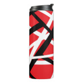Rot, Schwarz und Weiß Thermosbecher (Nach links gedreht)