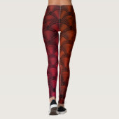 Rot-Schwarz-Wave-Muster Leggings (Rückseite)