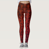 Rot-Schwarz-Wave-Muster Leggings (Vorderseite)