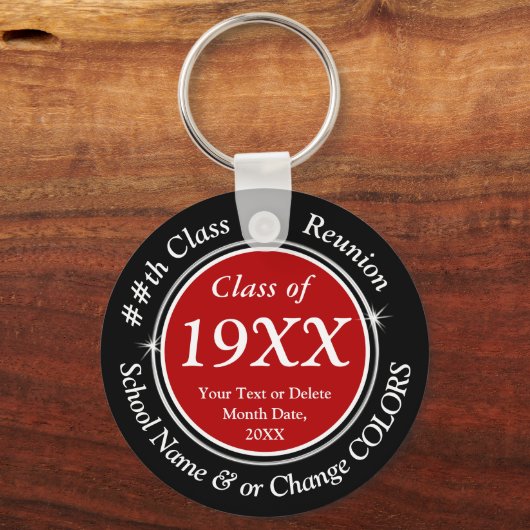 Rot, Schwarz, Weiß, CHEAP Class Wiedersehen Gesche Schlüsselanhänger (Rückseite)