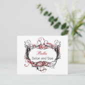 Rot-Schwarz-Weiß-Chic Business Vielen Dank Karten (Stehend Vorderseite)