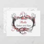 Rot-Schwarz-Weiß-Chic Business Vielen Dank Karten (Vorne/Hinten)