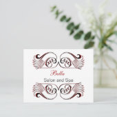 Rot-Schwarz-Weiß-Chic Business Vielen Dank Karten (Stehend Vorderseite)