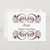 Rot-Schwarz-Weiß-Chic Business Vielen Dank Karten (Vorne/Hinten)