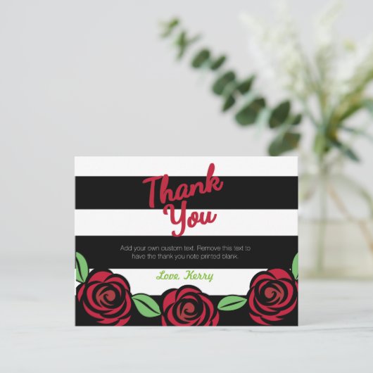 Rot, Schwarz, Weiß Danke, Karten (Stehend Vorderseite)