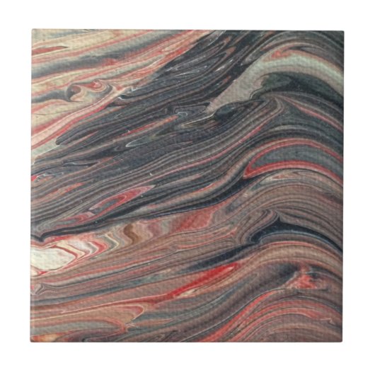 Rot, Schwarz, Weiß Fliese (Vorderseite)