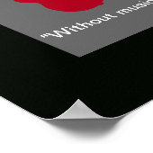 rot/schwarz/weiß Gitarren für den Musiker Poster (Ecke)