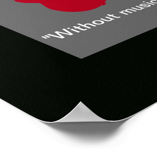 rot/schwarz/weiß Gitarren für den Musiker Poster (Ecke)