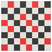 Rot Schwarz Weiß kariertes Musterdesign  Stoff (Muster)