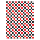 Rot Schwarz Weiß kariertes Musterdesign Tischdecke (Vorderseite)