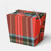 Rot-Schwarz-Weiß-Karo-Muster Take Away Geschenkschachtel (Rückseite)