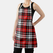 Rot-Schwarz-Weiß-Karo-Tartan-Musterdesign Schürze (InSitu)