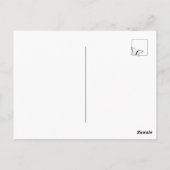 Rot-Schwarz-Weiß-Kirschblüten Danke Postkarte (Rückseite)