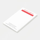 Rot Schwarz & Weiß Minimalist Einfach Modern Post-it Klebezettel (angewinkelt)
