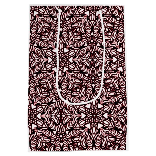 Rot, Schwarz, Weiß Mittlere Geschenktüte (Rückseite)