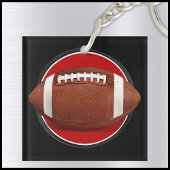 Rot, Schwarz, Weiß, Personalisierte Fußballspieler Schlüsselanhänger