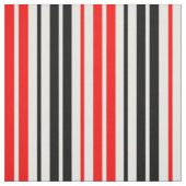 Rot Schwarz Weiß Streifen Muster Design  Stoff (Muster)