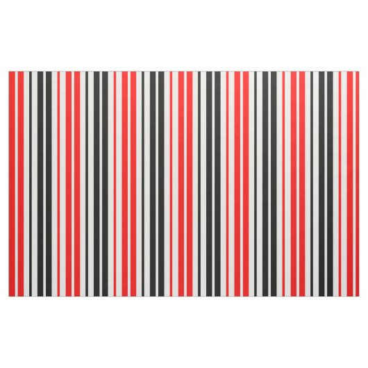 Rot Schwarz Weiß Streifen Muster Design  Stoff (Fat Quarter (45,7 x 55,9 cm))