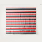Rot Schwarz Weiß Streifen Muster Design Wandteppich (Vorderseite (Horizontal))