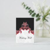 Rot-Schwarz-Wunschkarten Begleitkarte (Stehend Vorderseite)