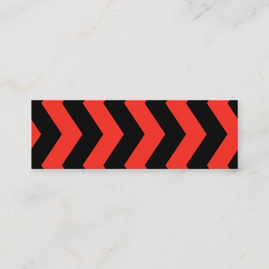 Rot-Schwarz-Zig-Zag-Muster Mini Visitenkarte (Vorderseite)