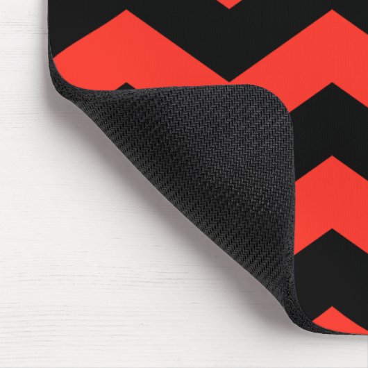 Rot-Schwarz-Zig-Zag-Muster Mousepad (Ecke)