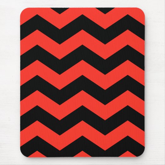 Rot-Schwarz-Zig-Zag-Muster Mousepad (Vorne)