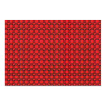 Rot-schwarze Büffel-Herz-Karopapier