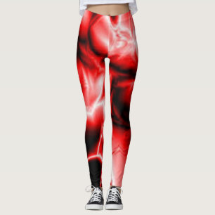 Rot Schwarze coole moderne schicke Hipster-Collage Leggings
