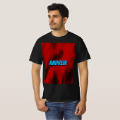 Rot schwarze Flammen Moderne geometrische Mode 1 T-Shirt (Vorne ganz)