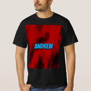 Rot schwarze Flammen Moderne geometrische Mode 1 T-Shirt